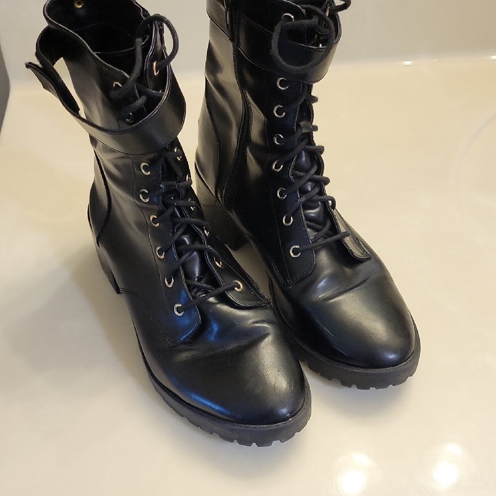 Classic Black Women's Combat Boots